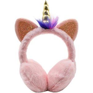 Unicorn Earmuffs for Girls Kids Women Soft Plush Ear Warmers Winter Ear Muffs